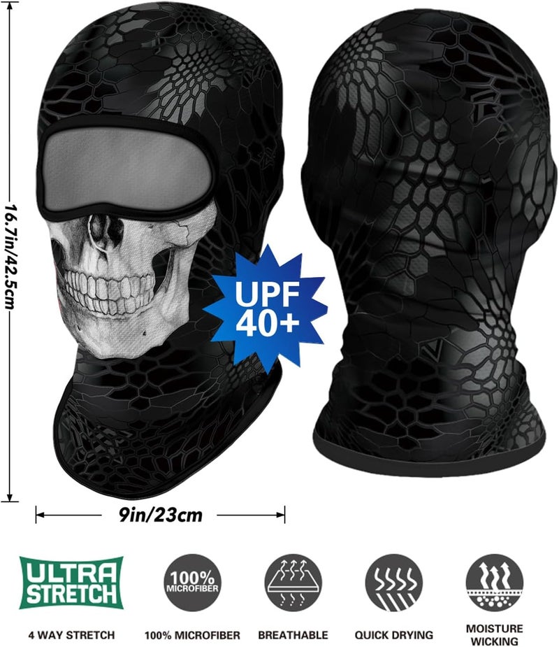M-YOUNG 4PCS Balaclava Full Face Mask Ski Mask UV Protection Cover Motorcycle Full Face Mask for Men Women - Image 4